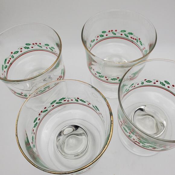 1987 Arby's Libbey Parfait Glasses Set of 4 Christmas - Picture 2 of 12